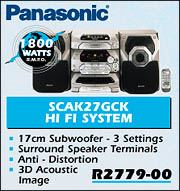 Panasonic - SCAK27GCK Hi Fi System