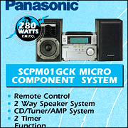 Panasonic - SCPM01GCK Micro Component System
